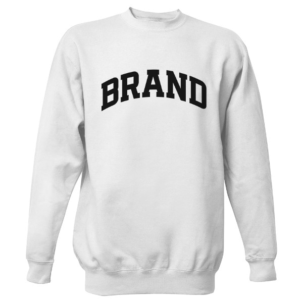 Mikina bez kapuce Unisex s potiskem BRAND mikina