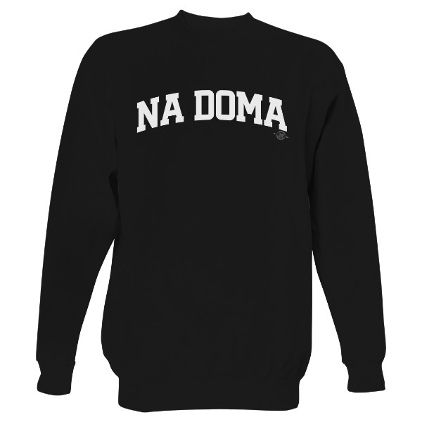 Mikina bez kapuce Unisex s potiskem NA DOMA