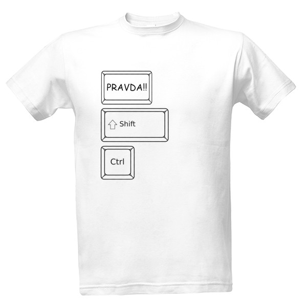 Tričko s potiskem PRAVDA LOCK