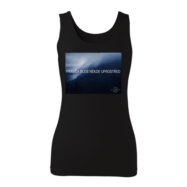 Tričko s potiskem Pravda uprostřed tílko dámské