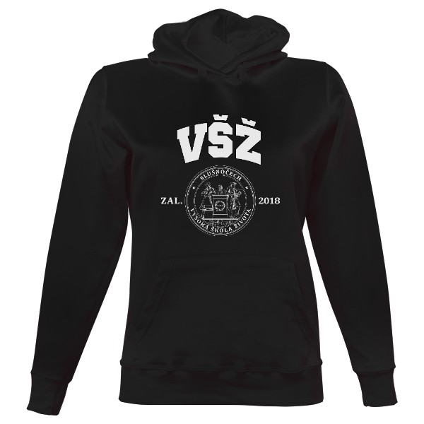 Dámská mikina s kapucí s potiskem VŠŽ dámská mikina